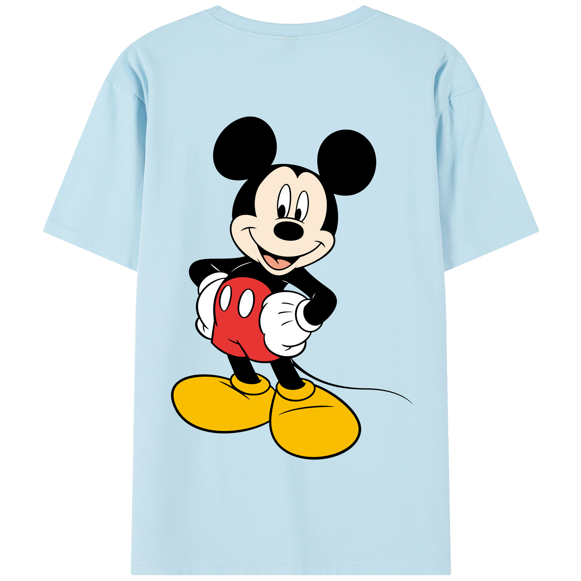 （画像用） ミッキーマウス Mickey Mouse 綿100％半袖Tシャツ（背面プリント）